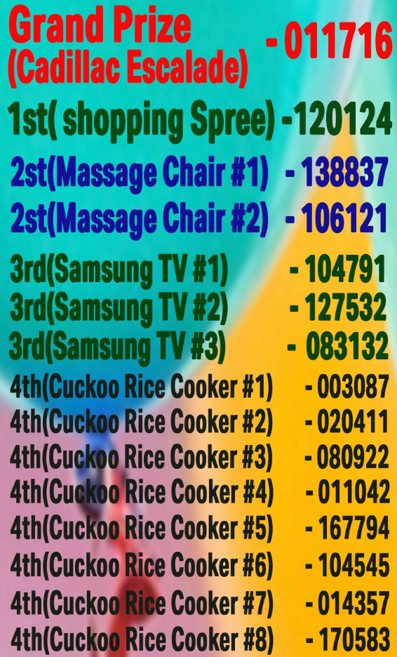Winning Numbers 1