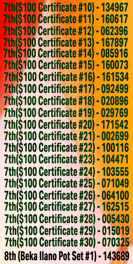 Winning Numbers 4