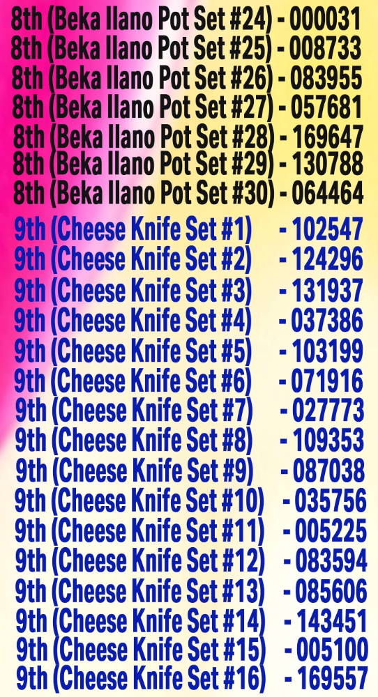 Winning Numbers 6